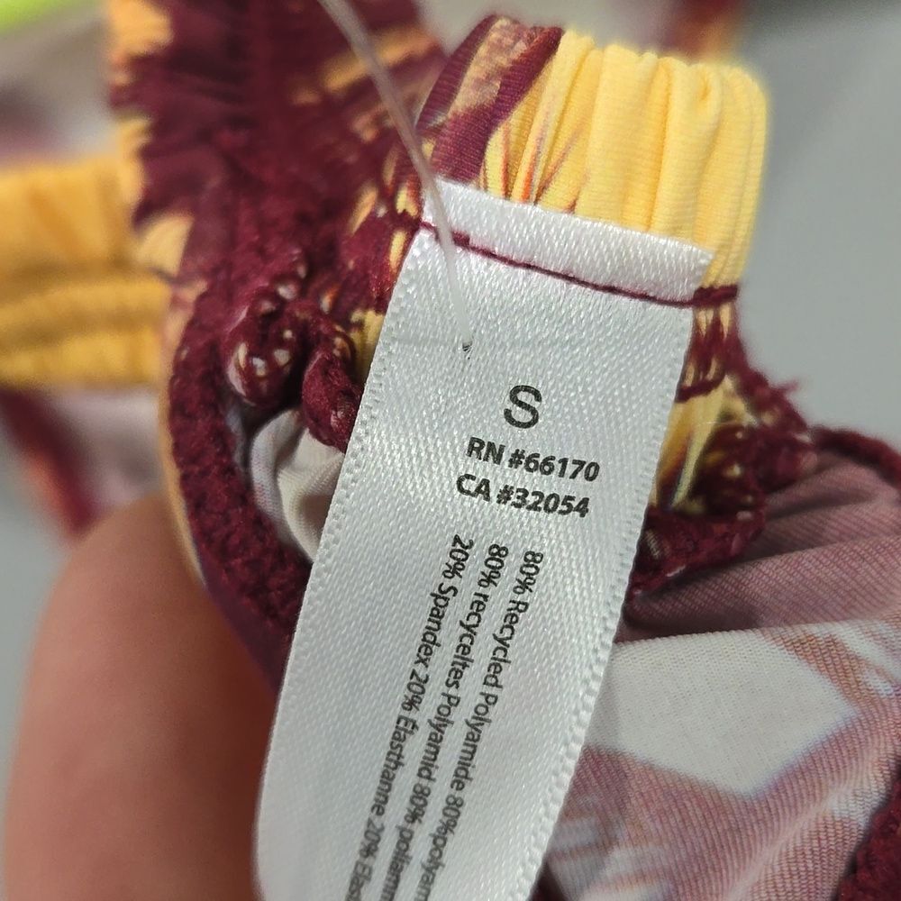 🐢 Urban Outfitters Tropical Bikini Bottom Thong Small - Picture 5 of 5